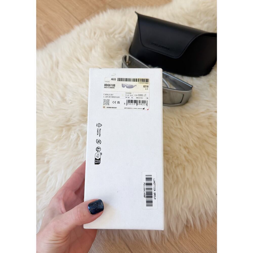 NEW Dolce & Gabbana DG6188 Grey/Light Grey Mirrored (3415/6G) Unisex Sunglasses - Picture 11 of 16